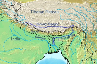 The Brahmaputra in Tibet and India 